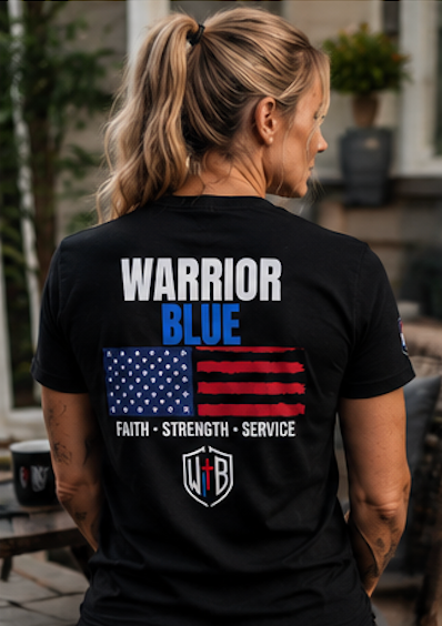**Women's WarriorBlue Faith • Strength • Service T-Shirt**