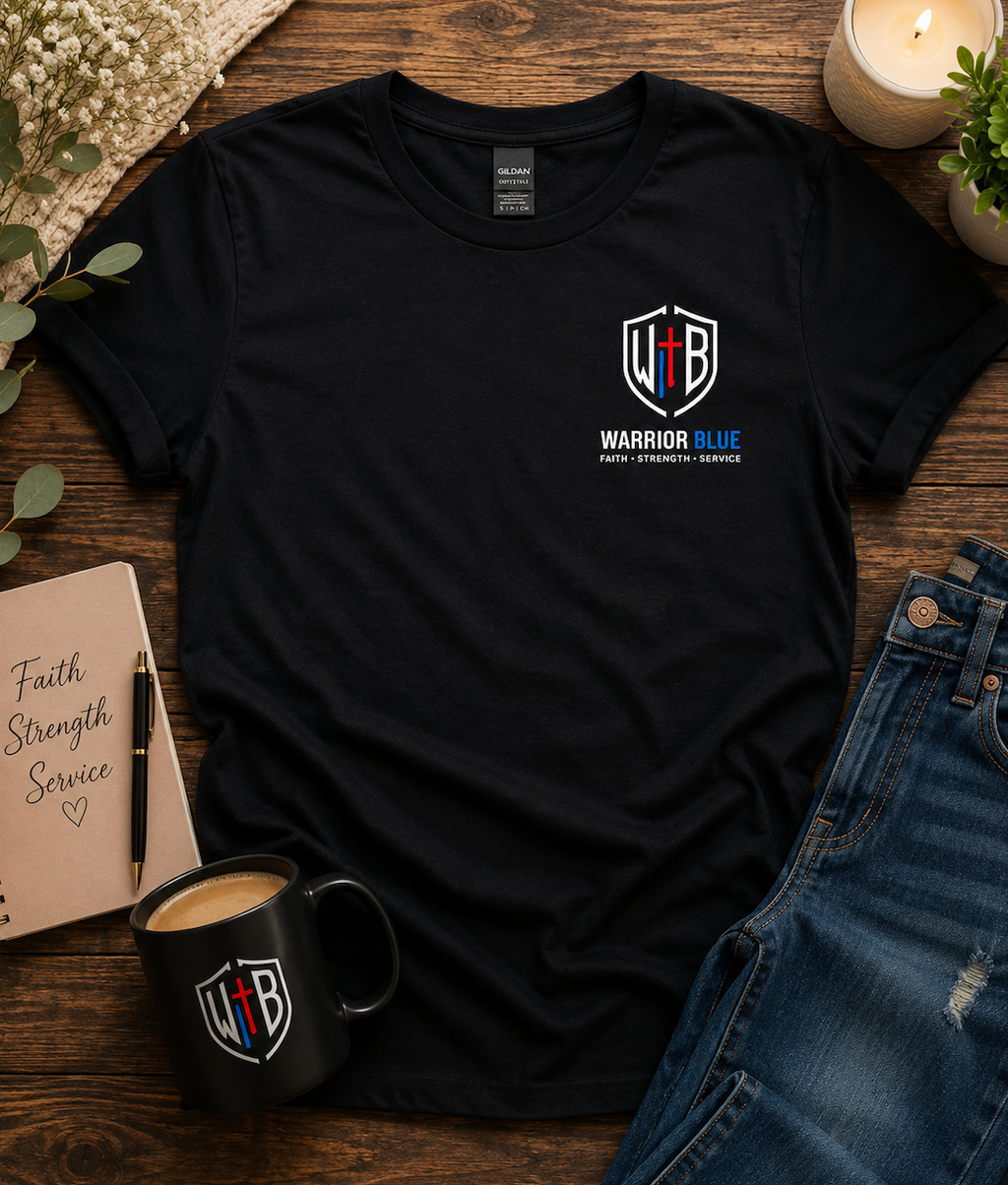 **Women's WarriorBlue Faith • Strength • Service T-Shirt**